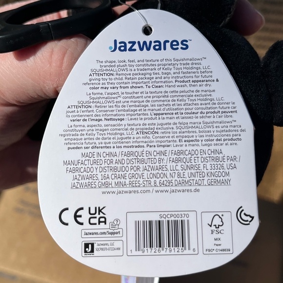 Original Squishmallow Keychain plush Emily the Bat February 2024 NWT clip mini - Picture 7 of 10